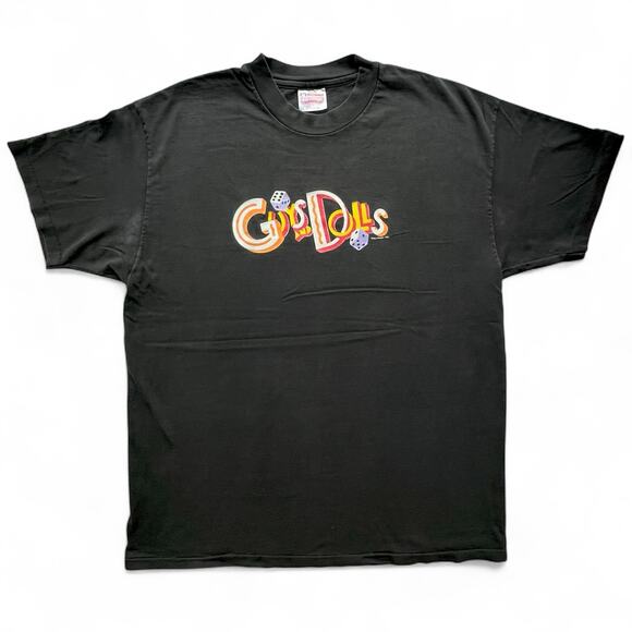 Vintage 1992 Guys and Dolls Musical Play Theatre 90s Dice T Shirt Single Stitch - Picture 1 of 10